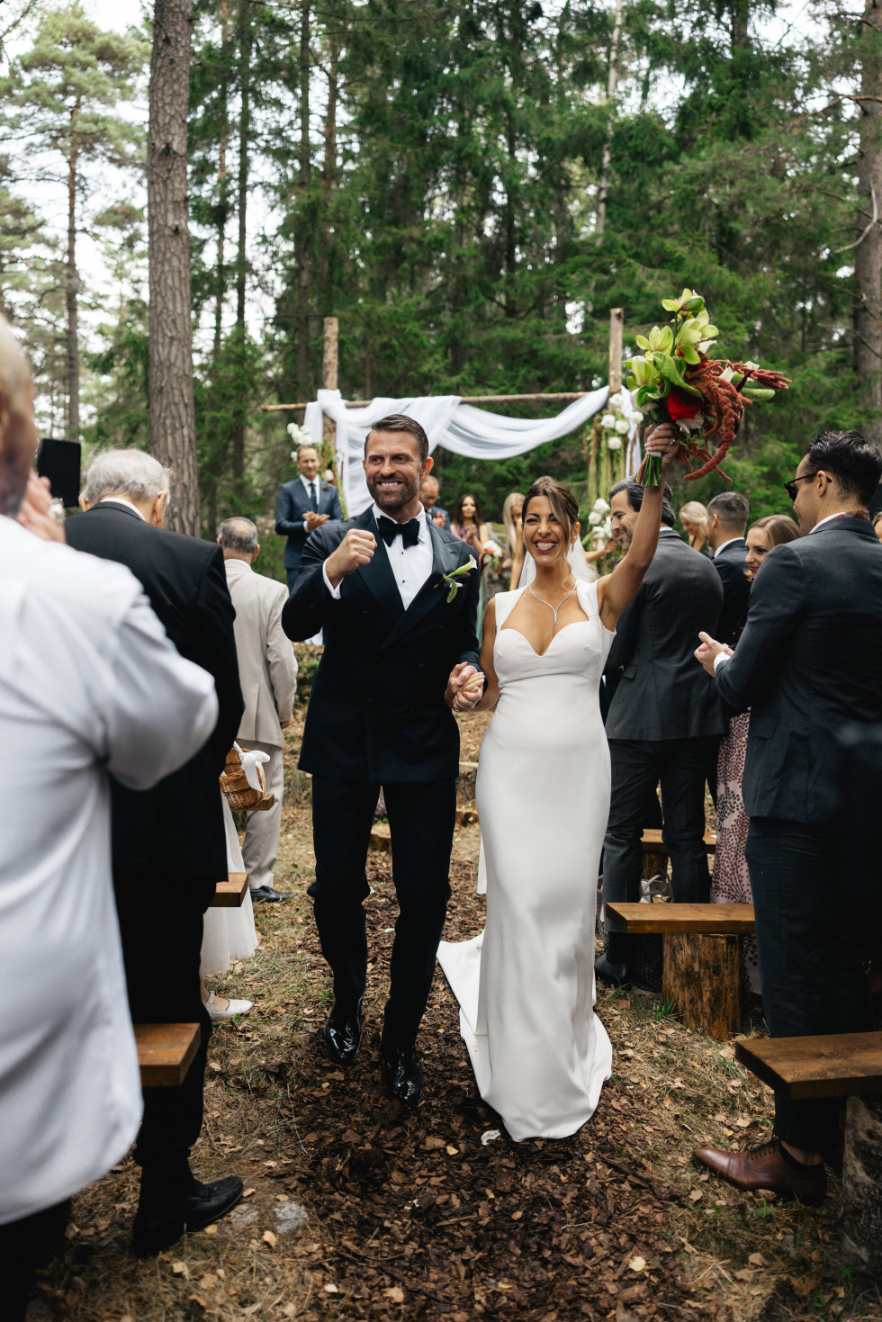 höstbröllop i skogen