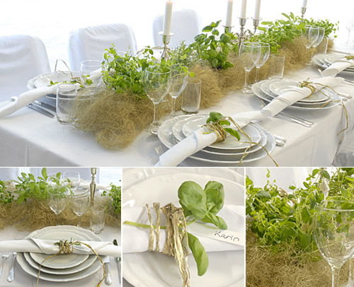 Bondromantisk dukning