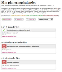 Skapa egen interaktiv planeringskalender