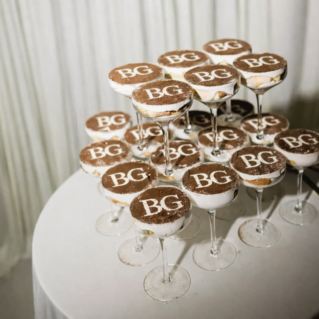 Bröllopsdesserten kompletteras med trendiga drinkar och cocktails för en modern bröllopsfest.